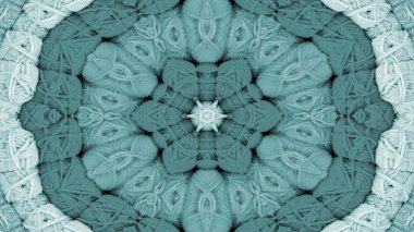 Soyut Renkli Simetrik Desensel Dekoratif Kaleydoskop Hareketi Geometrik Çember ve Yıldız Şekilleri