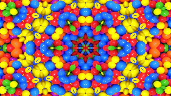 Abstrakte Bunte Symmetrische Muster Ornamentale Dekorative Kaleidoskop Bewegung Geometrischer Kreis — Stockfoto