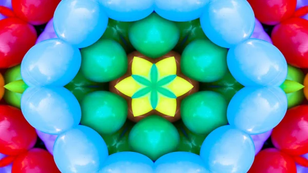 Abstract Colorful Symmetric Pattern Ornamental Decorative Kaleidoscope Movement Geometric Circle — Stock Photo, Image