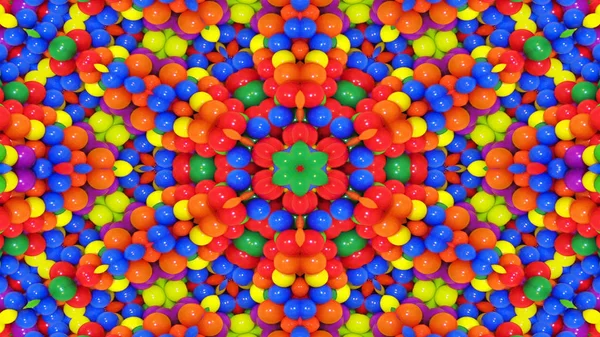 Abstrakte Bunte Symmetrische Muster Ornamentale Dekorative Kaleidoskop Bewegung Geometrischer Kreis — Stockfoto