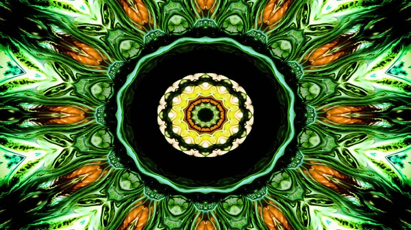 Soyut etnik otantik simetrik desen süs dekoratif Kaleidoscope hareketi geometrik daire ve yıldız şekli