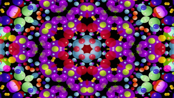 Patrón Simétrico Colorido Abstracto Caleidoscopio Decorativo Ornamental Movimiento Círculo Geométrico — Foto de Stock