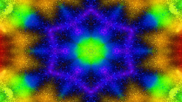 Abstrakte Bunte Symmetrische Muster Ornamentale Dekorative Kaleidoskop Bewegung Geometrischer Kreis — Stockfoto