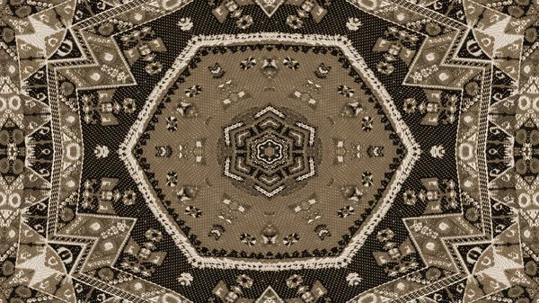 Padrão Simétrico Étnico Autêntico Abstrato Caleidoscópio Decorativo Ornamental Movimento Círculo — Fotografia de Stock