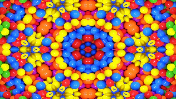 Abstrakte Bunte Symmetrische Muster Ornamentale Dekorative Kaleidoskop Bewegung Geometrischer Kreis — Stockfoto