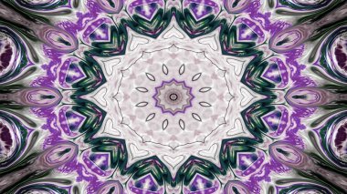 Soyut etnik otantik simetrik desen süs dekoratif Kaleidoscope hareketi geometrik daire ve yıldız şekli