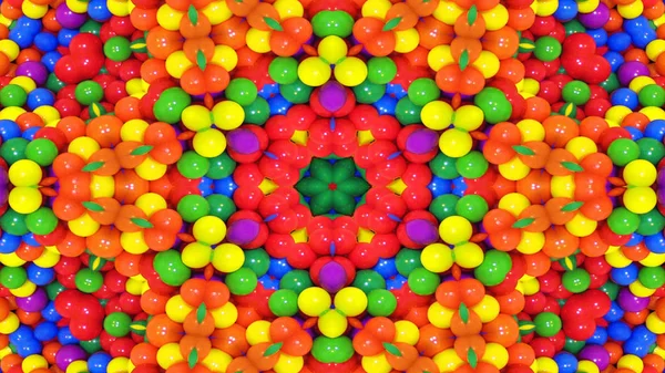 Abstrakte Bunte Symmetrische Muster Ornamentale Dekorative Kaleidoskop Bewegung Geometrischer Kreis — Stockfoto