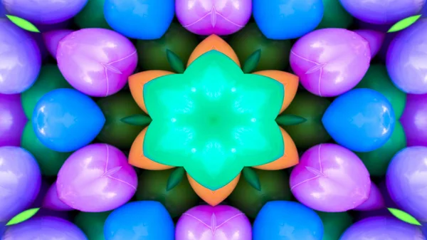 Abstrakte Bunte Symmetrische Muster Ornamentale Dekorative Kaleidoskop Bewegung Geometrischer Kreis — Stockfoto