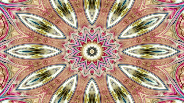 Abstract Ethnic Authentic Symmetric Pattern Ornamental Decorative Kaleidoscope Movement Geometric — Stock Photo, Image