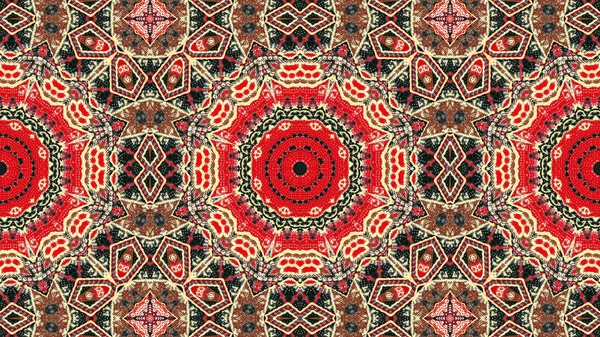 Soyut etnik otantik simetrik desen süs dekoratif Kaleidoscope hareketi geometrik daire ve yıldız şekli