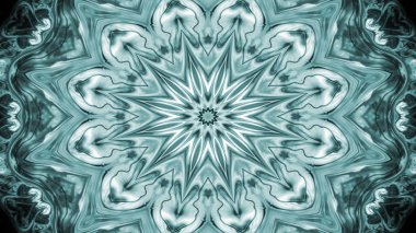 Soyut etnik otantik simetrik desen süs dekoratif Kaleidoscope hareketi geometrik daire ve yıldız şekli