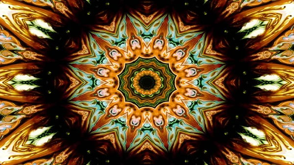 Soyut Etnik Otantik Simetrik Desen Süs Dekoratif Kaleidoscope Hareketi Geometrik — Stok fotoğraf