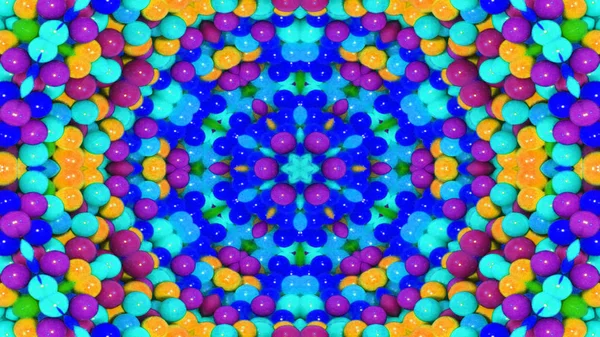 Abstrakte Bunte Symmetrische Muster Ornamentale Dekorative Kaleidoskop Bewegung Geometrischer Kreis — Stockfoto