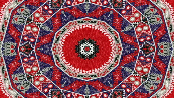 Аннотация Ethnic Authentic Symmetric Pattern Ornamental Decorative Kaleidoscope Movement Geometric — стоковое фото