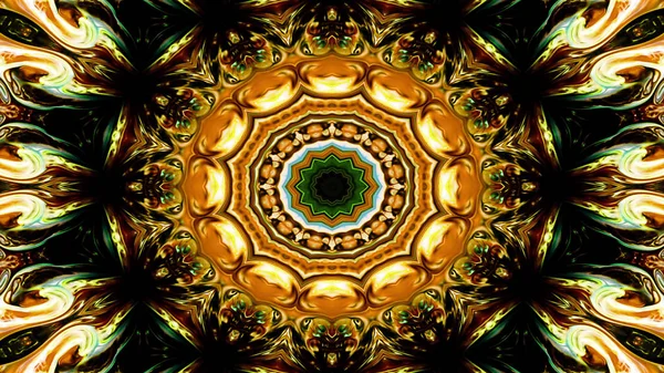 Soyut etnik otantik simetrik desen süs dekoratif Kaleidoscope hareketi geometrik daire ve yıldız şekli