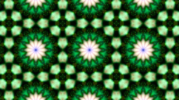 Modèle Symétrique Coloré Abstrait Décoratif Décoratif Kaléidoscope Mouvement Géométrique Cercle — Photo