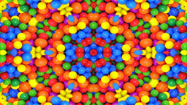 Abstrakte Bunte Symmetrische Muster Ornamentale Dekorative Kaleidoskop Bewegung Geometrischer Kreis — Stockfoto