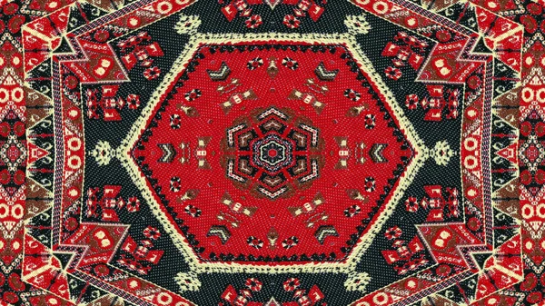 Аннотация Ethnic Authentic Symmetric Pattern Ornamental Decorative Kaleidoscope Movement Geometric — стоковое фото