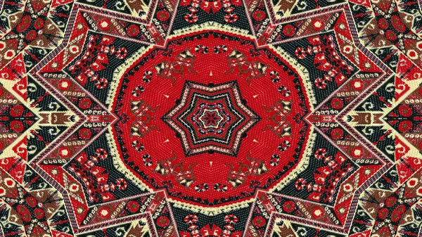 Etniczne autentyczne dywan Kaleidoscope — Zdjęcie stockowe