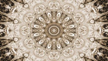 Soyut etnik otantik simetrik desen süs dekoratif Kaleidoscope hareketi geometrik daire ve yıldız şekli