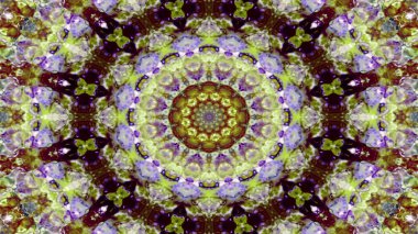 Soyut etnik otantik simetrik desen süs dekoratif Kaleidoscope hareketi geometrik daire ve yıldız şekli