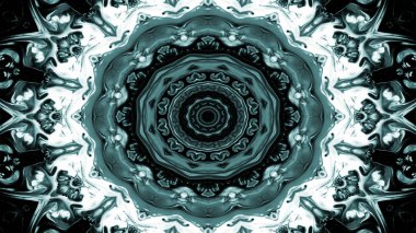 Soyut etnik otantik simetrik desen süs dekoratif Kaleidoscope hareketi geometrik daire ve yıldız şekli