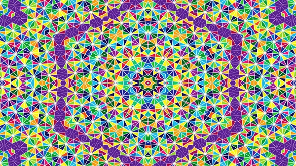 Abstraktní Barevný Symetrický Vzor Ornamentální Dekorativní Kaleidoskop Hnutí Geometrický Kruh — Stock fotografie