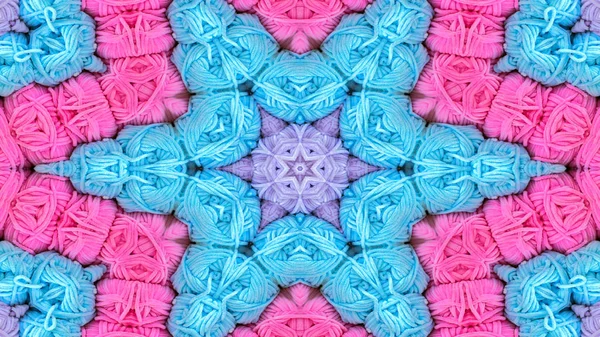 Abstraktní Barevný Symetrický Vzor Ornamentální Dekorativní Kaleidoskop Hnutí Geometrický Kruh — Stock fotografie