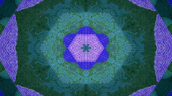 Abstraktní Etnické Autentické Symetrický Vzor Okrasné Dekorativní Kaleidoskop Hnutí Geometrické — Stock fotografie