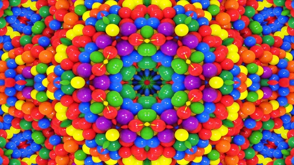 Abstrakte Bunte Symmetrische Muster Ornamentale Dekorative Kaleidoskop Bewegung Geometrischer Kreis — Stockfoto