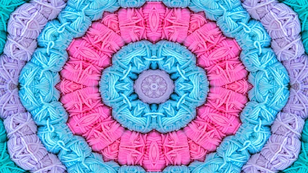 Abstraktní Barevný Symetrický Vzor Ornamentální Dekorativní Kaleidoskop Hnutí Geometrický Kruh — Stock fotografie