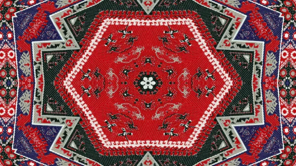 Аннотация Ethnic Authentic Symmetric Pattern Ornamental Decorative Kaleidoscope Movement Geometric — стоковое фото