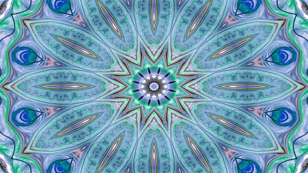Rezumat Etnic Autentic Model Simetric Ornamental Decorativ Kaleidoscop Mișcare Cerc — Fotografie, imagine de stoc