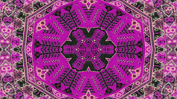 Abstract Ethnic Authentic Symmetric Pattern Ornamental Decorative Kaleidoscope Movement Geometric — Stock Photo, Image