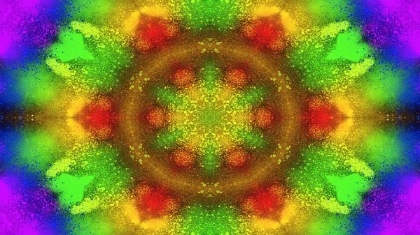 Abstrakte Bunte Symmetrische Muster Ornamentale Dekorative Kaleidoskop Bewegung Geometrischer Kreis — Stockfoto