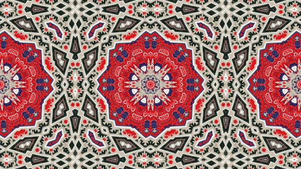 Soyut etnik otantik simetrik desen süs dekoratif Kaleidoscope hareketi geometrik daire ve yıldız şekli