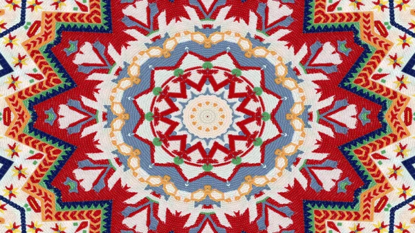 Abstract Ethnic Authentic Symmetric Pattern Ornamental Decorative Kaleidoscope Movement Geometric — Stock Photo, Image