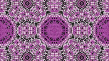 Soyut etnik otantik simetrik desen süs dekoratif Kaleidoscope hareketi geometrik daire ve yıldız şekli