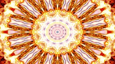 Soyut etnik otantik simetrik desen süs dekoratif Kaleidoscope hareketi geometrik daire ve yıldız şekli