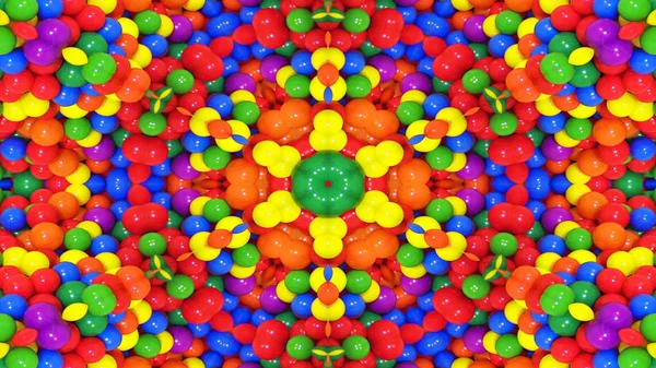 Abstrakte Bunte Symmetrische Muster Ornamentale Dekorative Kaleidoskop Bewegung Geometrischer Kreis — Stockfoto