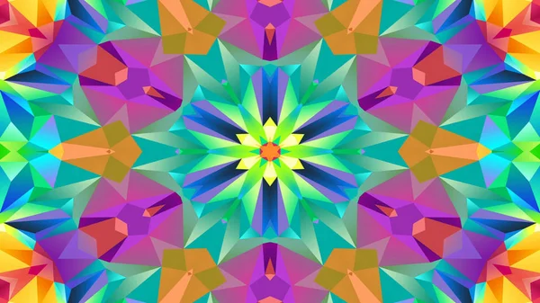 Абстрактний барвистий симетричний калейдоскоп — стокове фото