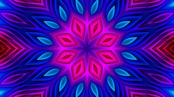 Abstrakte Bunte Symmetrische Muster Ornamentale Dekorative Kaleidoskop Bewegung Geometrischer Kreis — Stockfoto