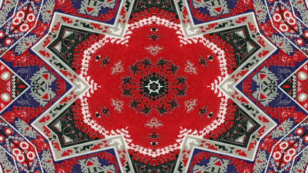 Abstract Ethnic Authentic Symmetric Pattern Ornamental Decorative Kaleidoscope Movement Geometric — Stock Photo, Image