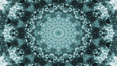 Soyut etnik otantik simetrik desen süs dekoratif Kaleidoscope hareketi geometrik daire ve yıldız şekli