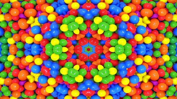 Abstraktní Barevný Symetrický Vzor Ornamentální Dekorativní Kaleidoskop Hnutí Geometrický Kruh — Stock fotografie