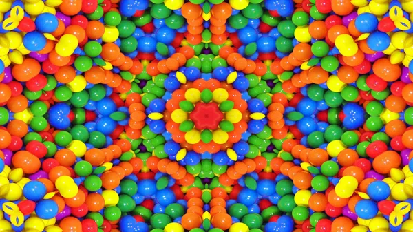 Rezumat Colorat Model Simetric Ornamental Decorativ Kaleidoscop Circulație Cerc Geometric — Fotografie, imagine de stoc