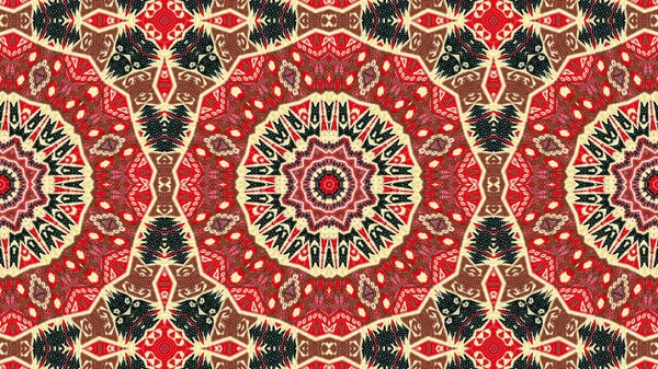 Аннотация Ethnic Authentic Symmetric Pattern Ornamental Decorative Kaleidoscope Movement Geometric — стоковое фото