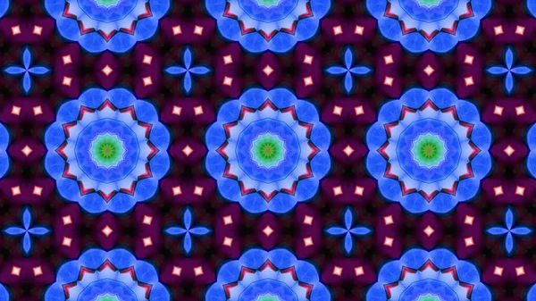 Abstrakte Bunte Symmetrische Muster Ornamentale Dekorative Kaleidoskop Bewegung Geometrischer Kreis — Stockfoto