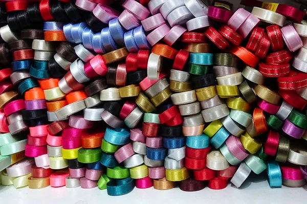 Tejido Fibra Colorida Rollos Algodón Textil —  Fotos de Stock