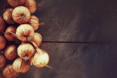 Duvarda soyut Kuru soğan